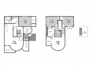 神戸市垂水区西舞子、中古一戸建ての間取り画像です