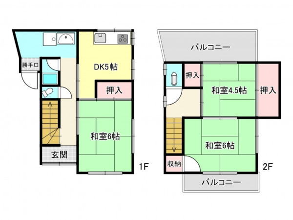 神戸市垂水区城が山、中古一戸建ての間取り画像です