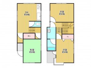 神戸市垂水区旭が丘、中古一戸建ての間取り画像です