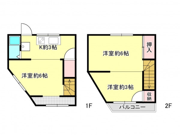 神戸市垂水区東垂水、収益物件/住宅の間取り画像です