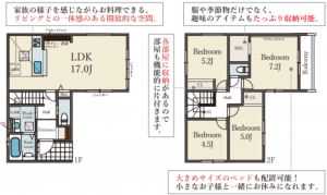 神戸市垂水区清水が丘、新築一戸建ての間取り画像です