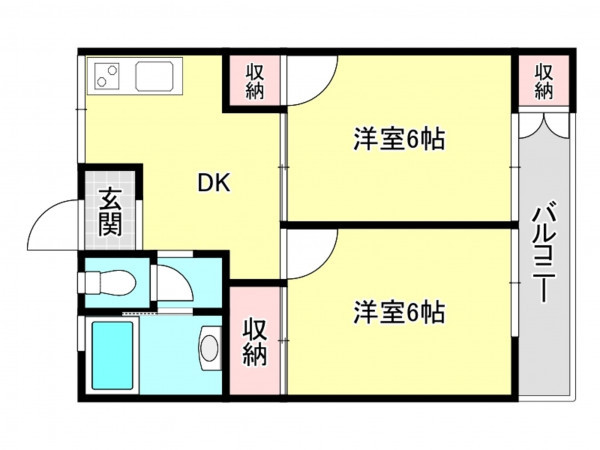 神戸市垂水区王居殿、収益物件/住宅の間取り画像です