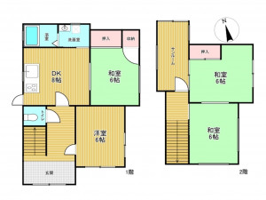 神戸市垂水区旭が丘、収益物件/住宅の間取り画像です