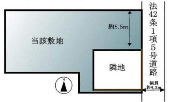 神戸市垂水区北舞子、土地の間取り画像です