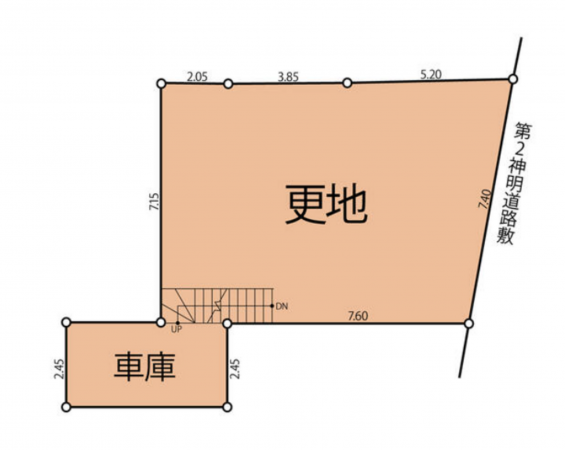 神戸市垂水区向陽、土地の間取り画像です