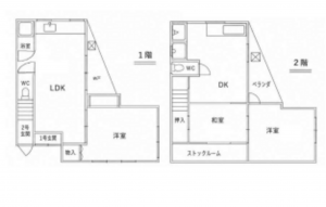 神戸市垂水区泉が丘、収益物件/住宅の間取り画像です