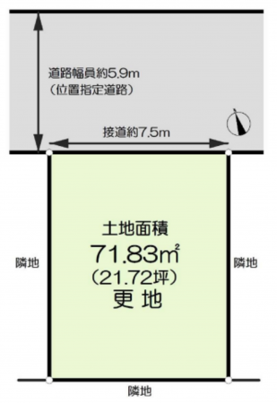 神戸市垂水区清水が丘、土地の間取り画像です