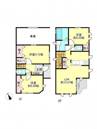 神戸市垂水区乙木、新築一戸建ての間取り画像です