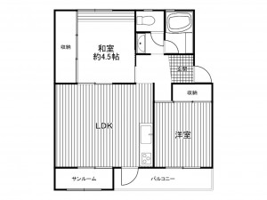 神戸市垂水区上高丸、マンションの間取り画像です
