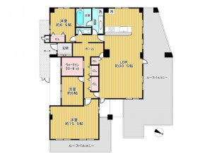 神戸市垂水区西舞子、マンションの間取り画像です