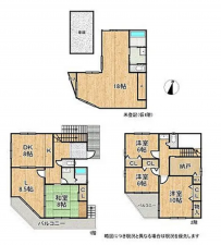 神戸市垂水区舞子台、中古一戸建ての間取り画像です