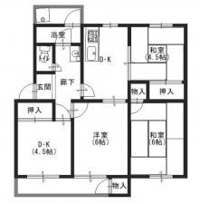 神戸市垂水区狩口台、マンションの間取り画像です