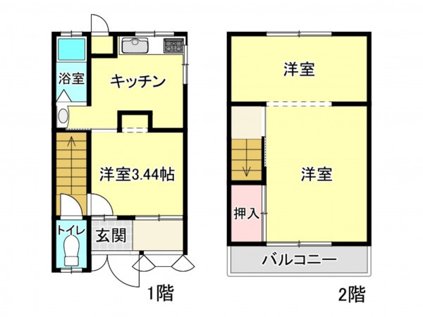神戸市垂水区高丸、中古一戸建ての間取り画像です