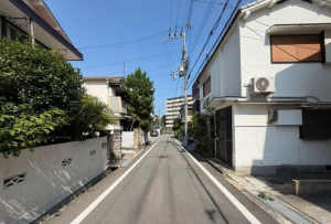 神戸市垂水区野田通、土地の前面道路を含む現地写真画像です