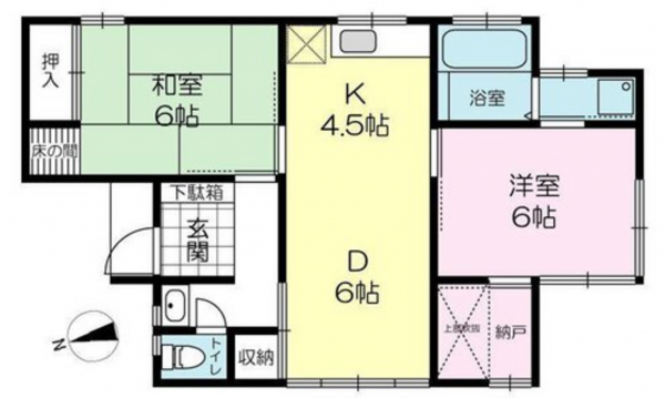 神戸市垂水区旭が丘、中古一戸建ての間取り画像です