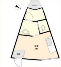 神戸市垂水区五色山、マンションの間取り画像です
