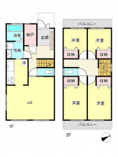神戸市垂水区高丸、中古一戸建ての間取り画像です