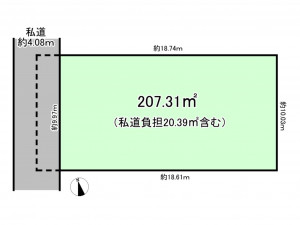 神戸市垂水区星陵台、土地の間取り画像です