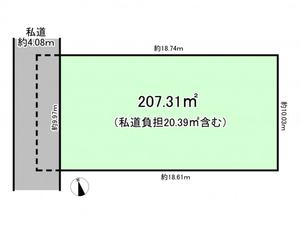 神戸市垂水区星陵台、土地の間取り画像です