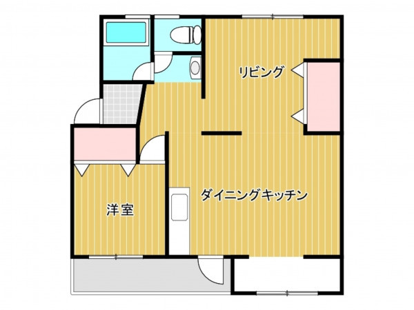 神戸市垂水区上高丸、マンションの間取り画像です