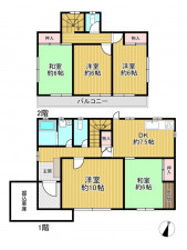 神戸市垂水区美山台、中古一戸建ての間取り画像です