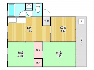 神戸市垂水区上高丸、収益物件/マンションの間取り画像です