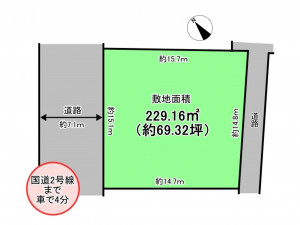 神戸市垂水区高丸、土地の間取り画像です