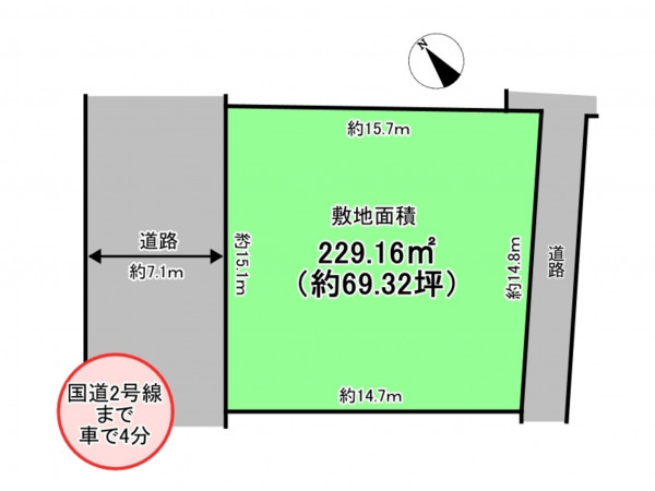 神戸市垂水区高丸、土地の間取り画像です
