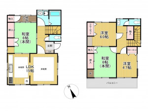 神戸市垂水区西舞子、中古一戸建ての間取り画像です