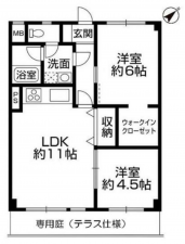 神戸市垂水区大町、マンションの間取り画像です