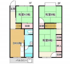 神戸市垂水区大町、マンションの間取り画像です