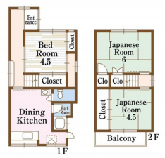 神戸市垂水区福田、収益物件/住宅の間取り画像です