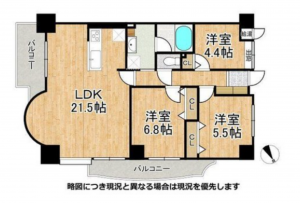 神戸市垂水区高丸、マンションの間取り画像です