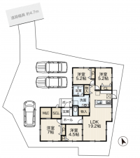 神戸市垂水区舞子坂、新築一戸建ての間取り画像です