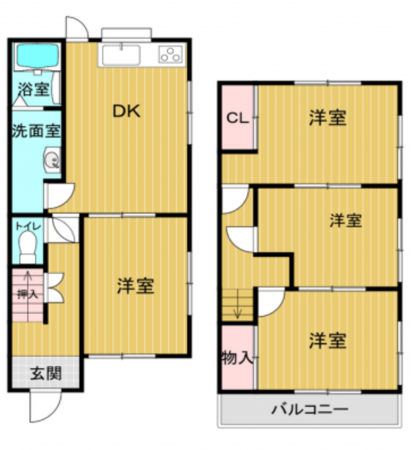 神戸市垂水区清水が丘、収益物件/住宅の間取り画像です