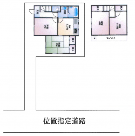 神戸市垂水区北舞子、収益物件/住宅の間取り画像です