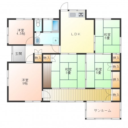 宮崎市小松台北町、土地の間取り画像です