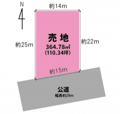 宮崎市南花ケ島町、土地の間取り画像です