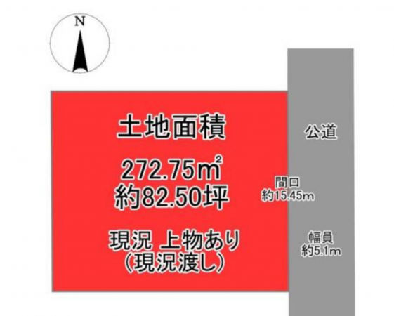 宮崎市桜ケ丘町、土地の間取り画像です
