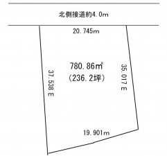 宮崎市北権現町、土地の間取り画像です