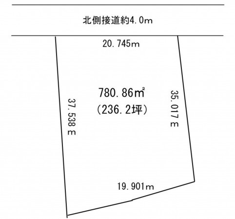 宮崎市北権現町、土地の間取り画像です