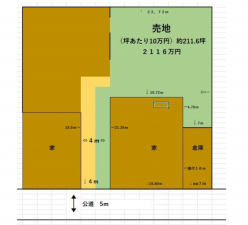 宮崎市花ケ島町、土地の間取り画像です