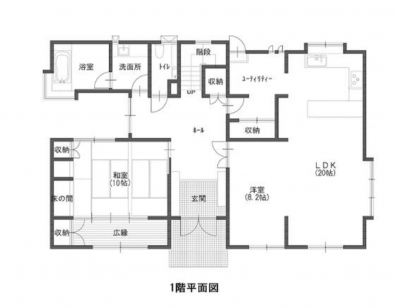 宮崎市恒久南、中古一戸建ての間取り画像です