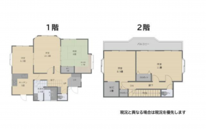 宮崎市学園木花台、中古一戸建ての間取り画像です