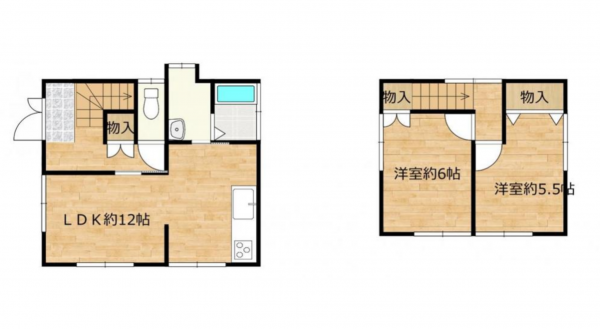 宮崎市、中古一戸建ての間取り画像です