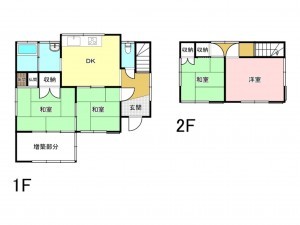 宮崎市、中古一戸建ての間取り画像です
