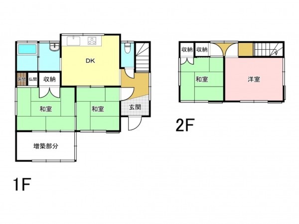 宮崎市、中古一戸建ての間取り画像です