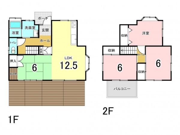 宮崎市、中古一戸建ての間取り画像です