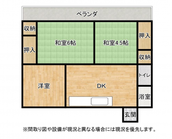 宮崎市大塚町、マンションの間取り画像です