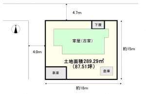 宮崎市佐土原町、土地の間取り画像です